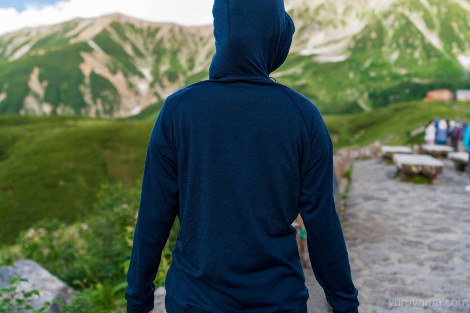 山と道／100% Merino Light Hoody Blue Gray XL - 登山用品