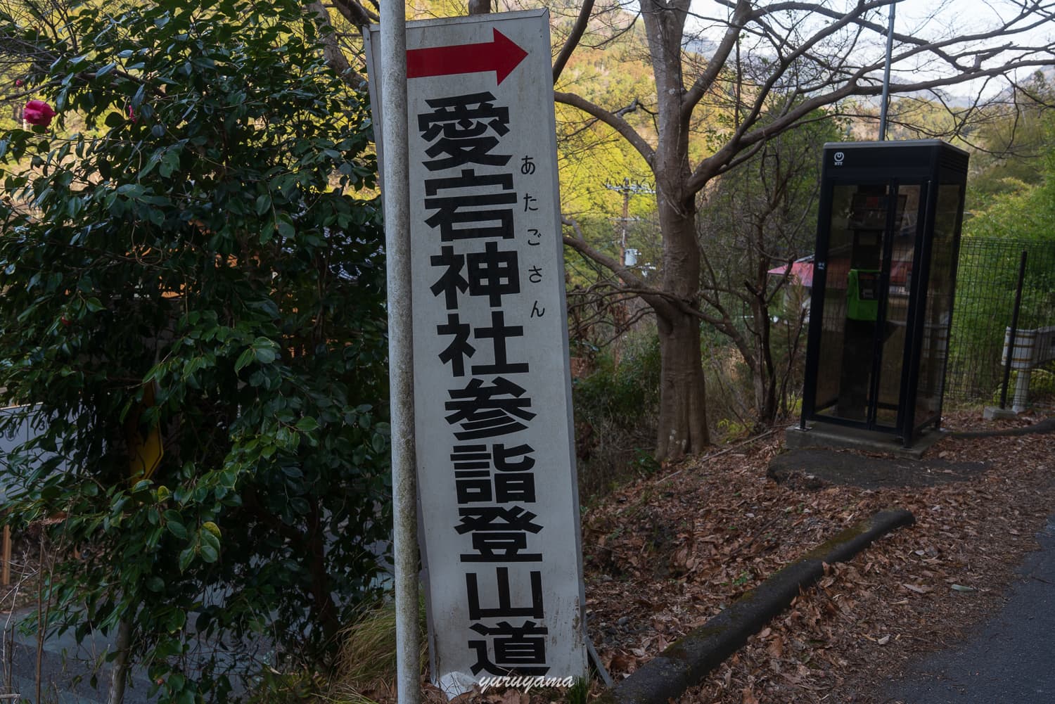 愛宕神社登山道の看板