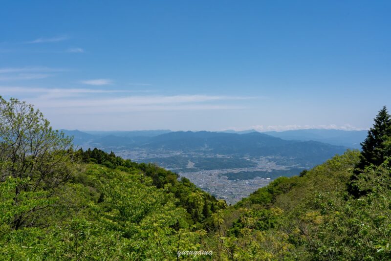大和葛城山からの大和盆地の眺望