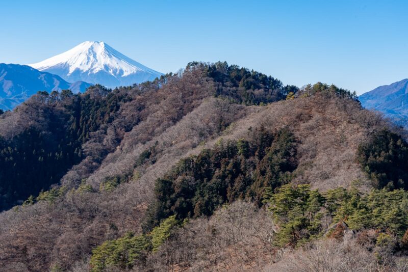 秀麗富嶽十二景の御前山から見える富士山の画像
