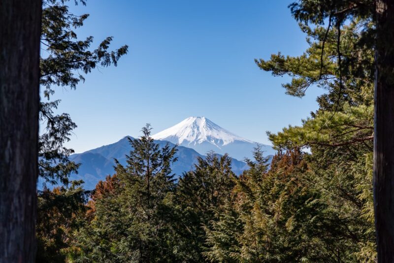 九鬼山から見える富士山の画像