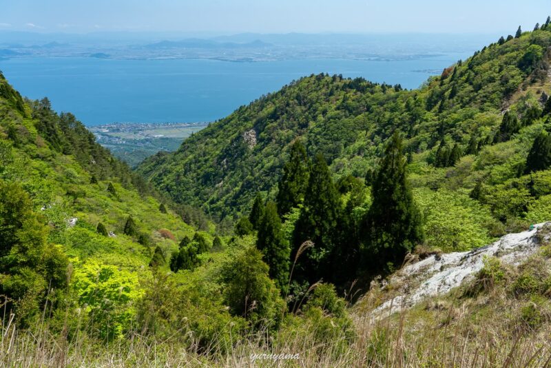 北比良峠手前から見る琵琶湖の眺望