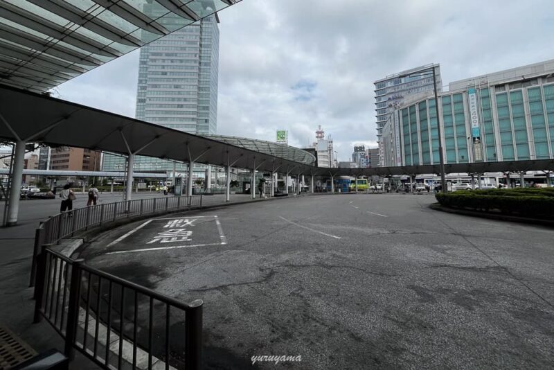 静岡駅前の南アルプス登山線のりば