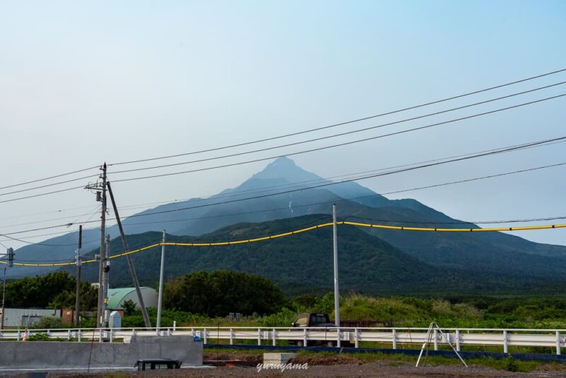 宿から見える利尻山