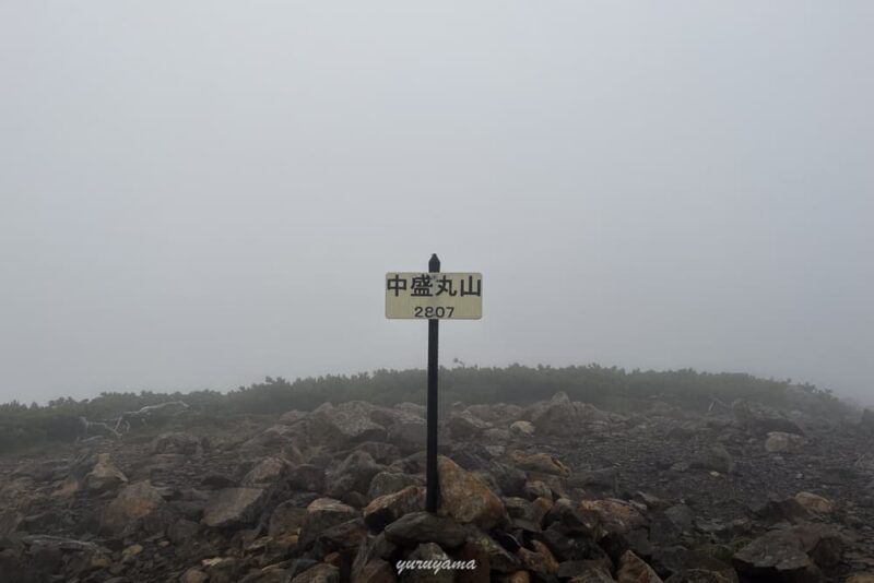 展望のない中盛丸山の山頂の画像