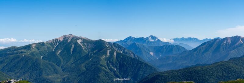 黒部五郎岳からのパノラマ