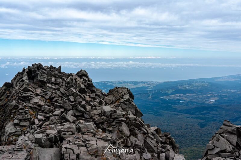 鳥海山から見える庄内平野の画像