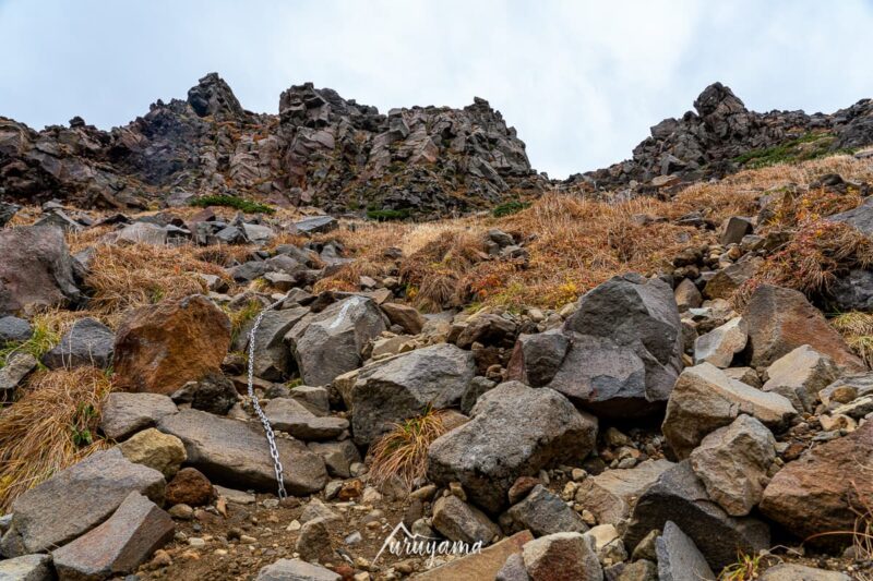 鳥海山山頂から七高山方面の画像