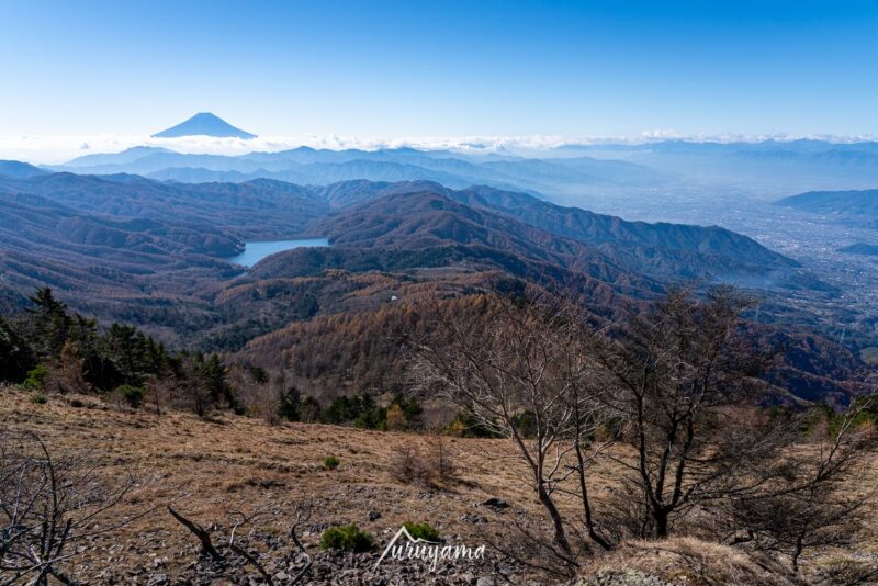 大菩薩嶺登山道からの富士山の眺望