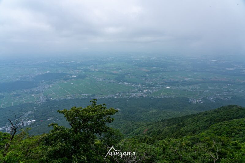 男体山頂から見える関東平野の眺望